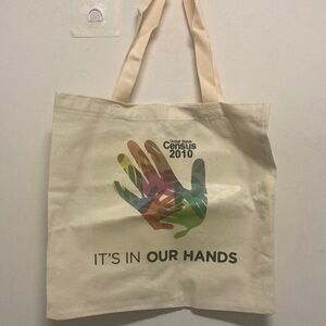 VINTAGE United States Census 2010 "It's In Our Hands" Canvas Tote